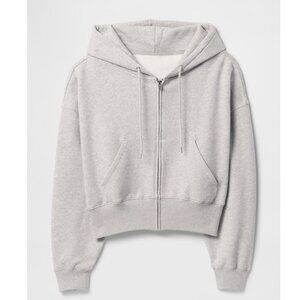 Gap VintageSoft Full-Zip Wedge Hoodie (Gray)